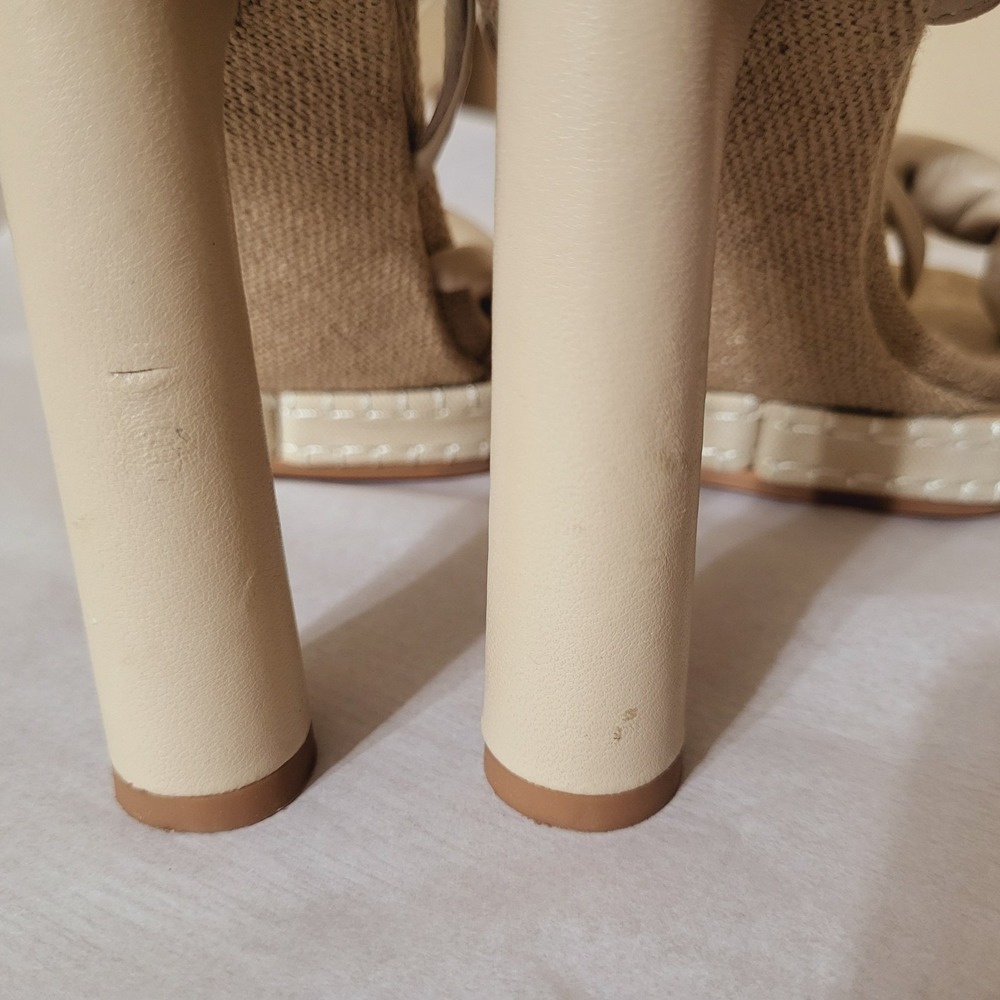 Alias Mae Ginny Square Toe Heel Cream EU 35 US 4.5 -5 Leather Upper Neutral - Picture 7 of 11